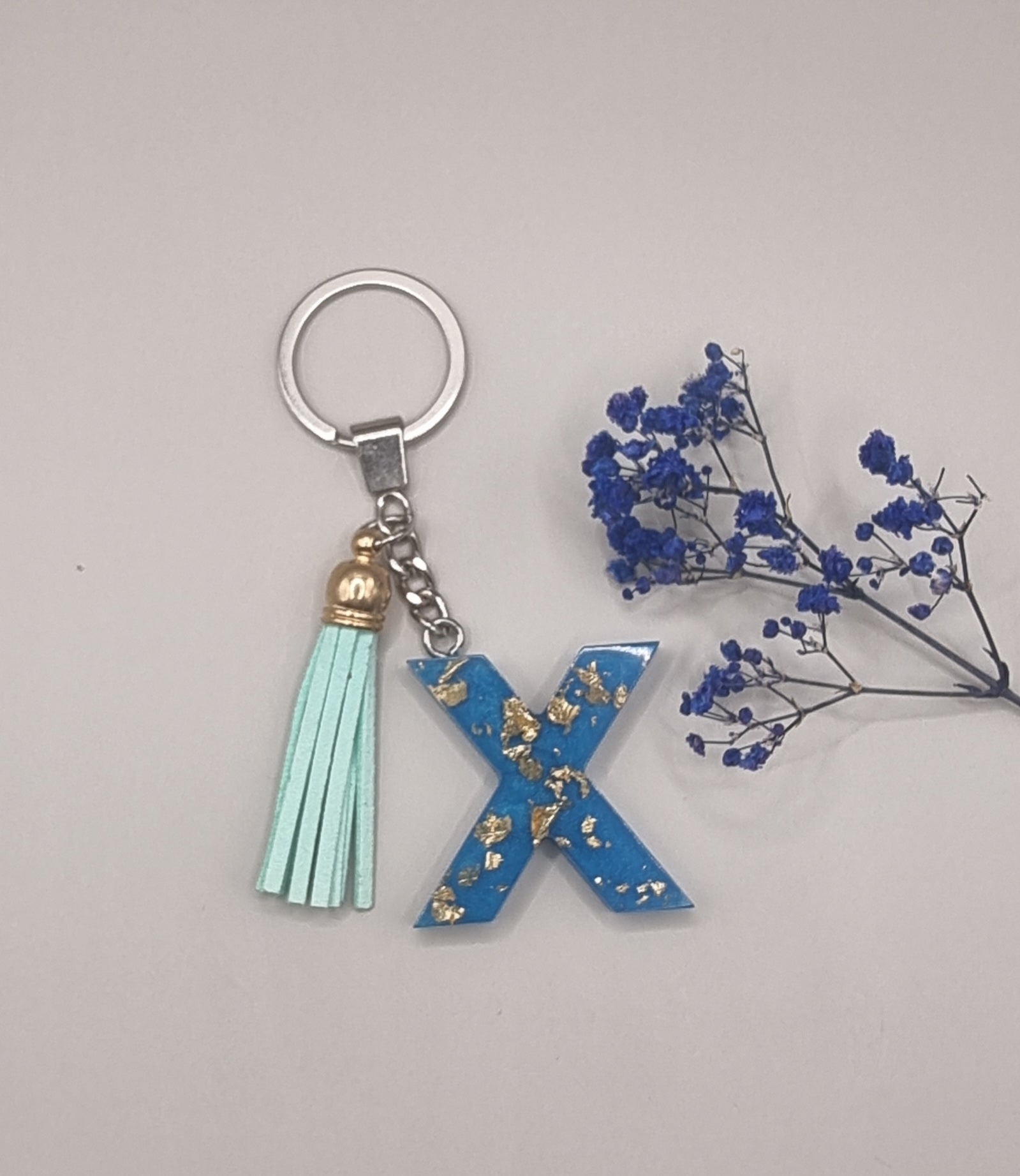 Initial X Keychain