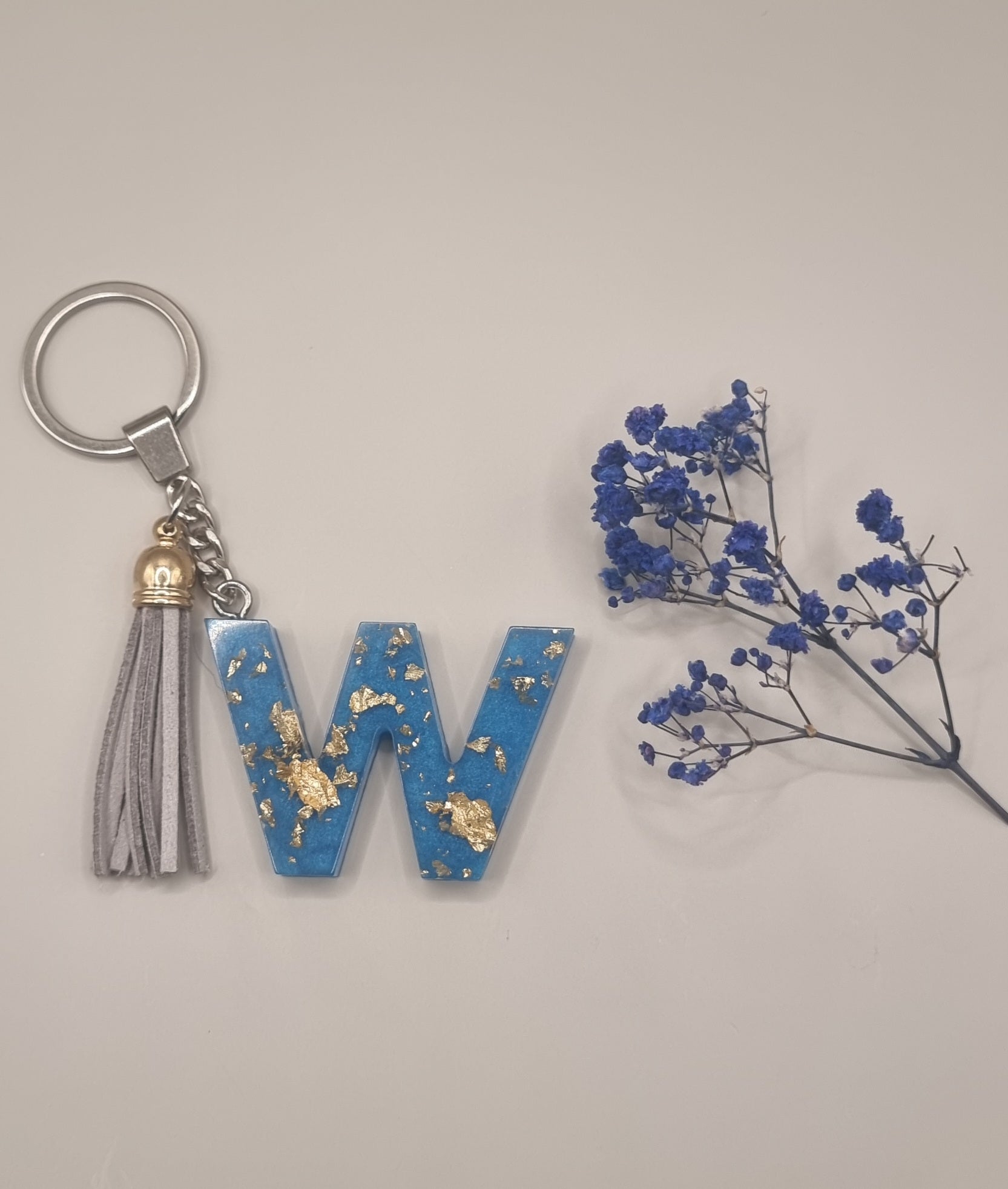 Initial W Keychain