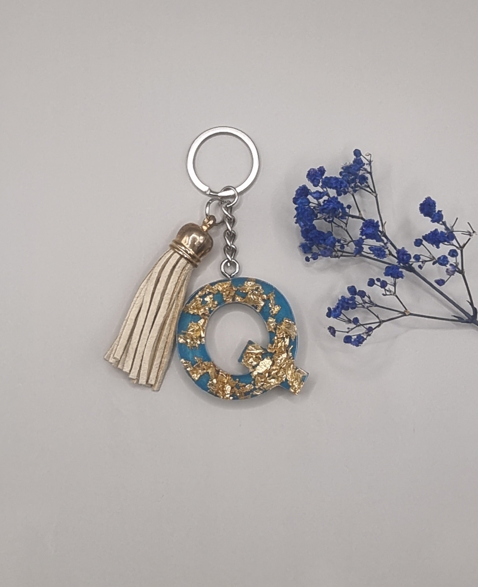 Initial Q Keychain