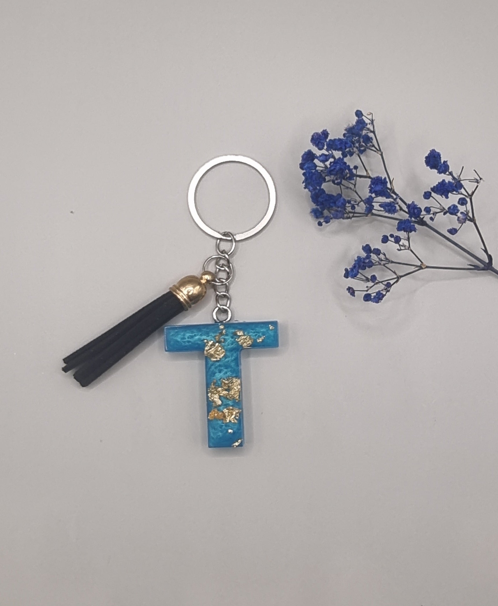 Initial T Keychain