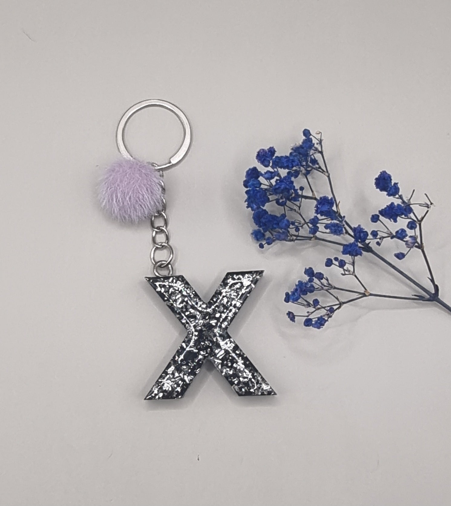 Initial X Keychain