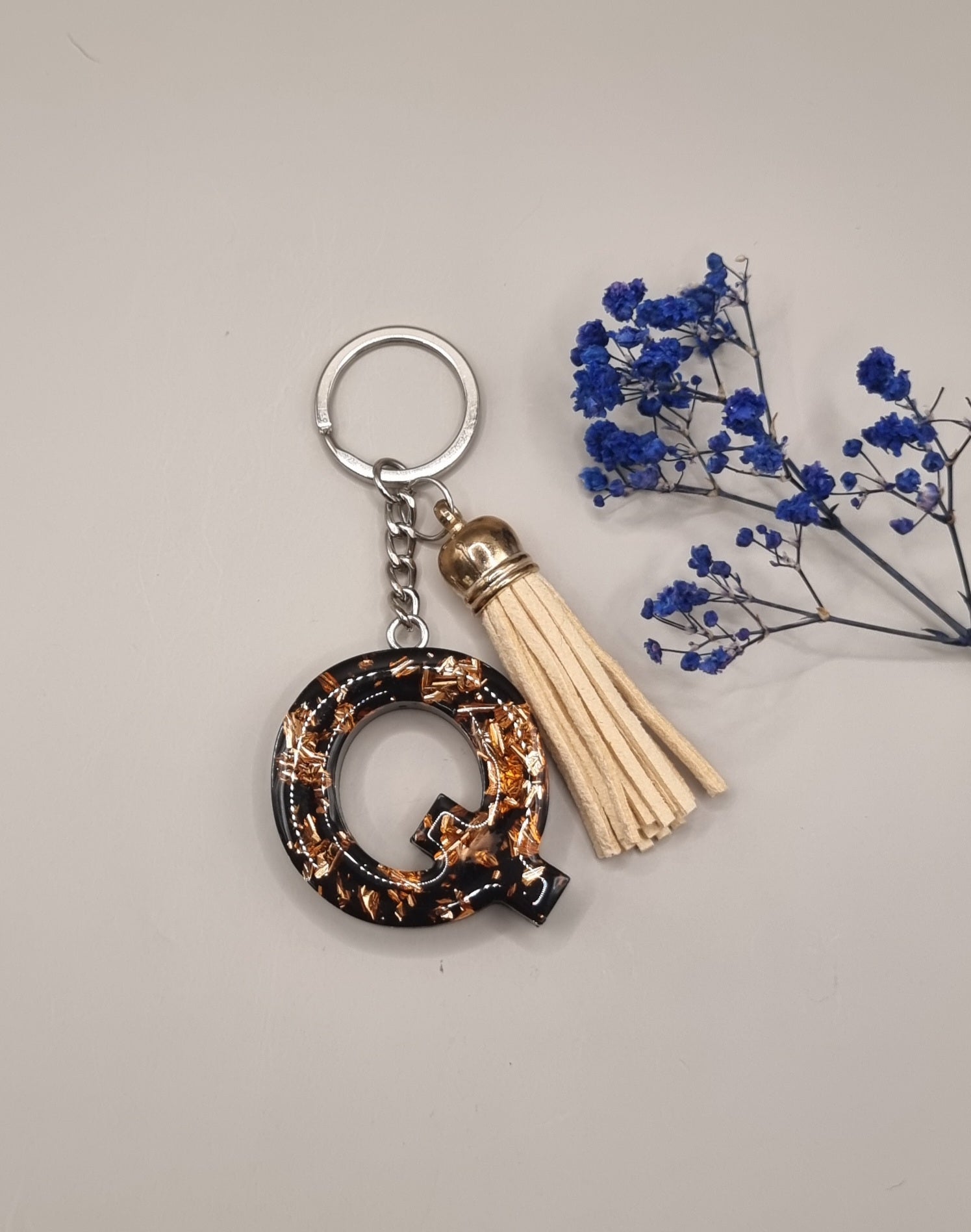 Initial Q Keychain