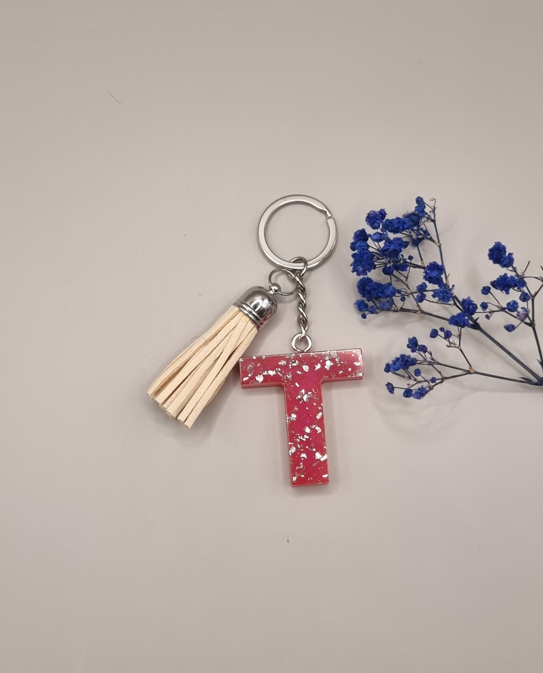 Initial T Keychain