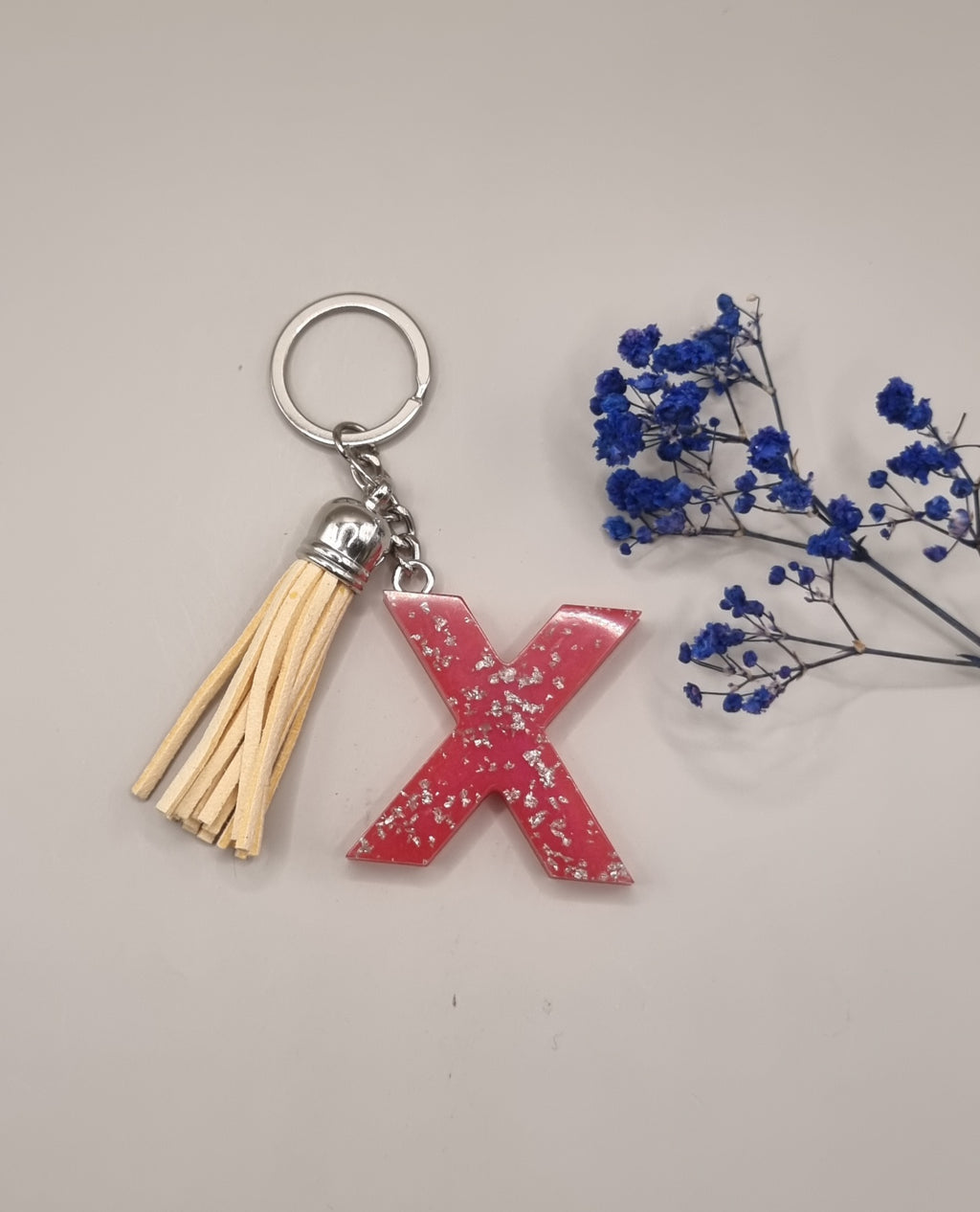 Initial X Keychain